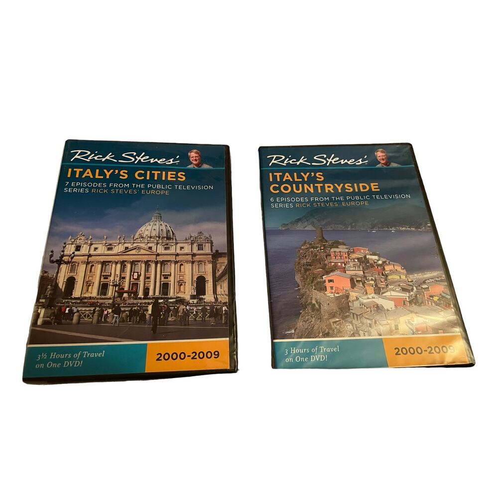 Travel  Italy DVD Cities and Countryside by Rick Steves 2 set Sealed 2000-2009